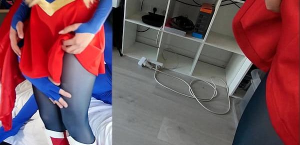  Gabi Gold Supergirl fucked with pantyhose